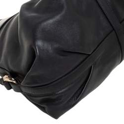 Bvlgari Black Leather Chandra Hobo