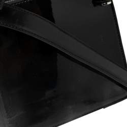 Bvlgari Black Leather and Patent Leather Serpenti Scaglie Tote