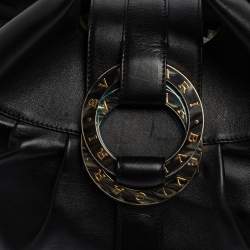 Bvlgari Black Leather Chandra Hobo