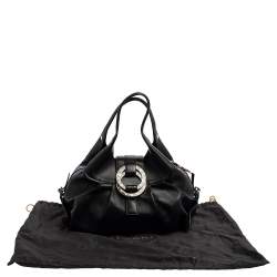 Bvlgari Black Leather Chandra Hobo