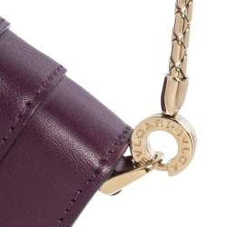 Bvlgari Purple Leather Serpenti Forever Chain Pochette 