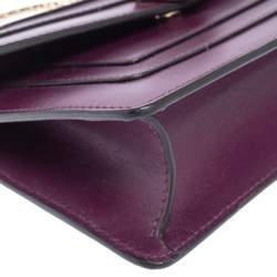 Bvlgari Purple Leather Serpenti Forever Chain Pochette 