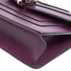Bvlgari Purple Leather Serpenti Forever Chain Pochette 