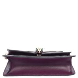 Bvlgari Purple Leather Serpenti Forever Chain Pochette 