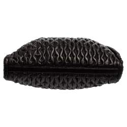 Pre Owned حقيبة يد بلغاري تينا تويستينو جلد مبطنة أسود