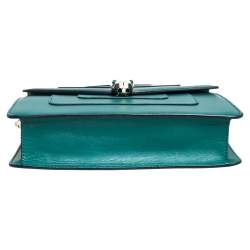 Pre Owned Bvlgari Emerald Green Leather Serpenti Forever Shoulder Bag