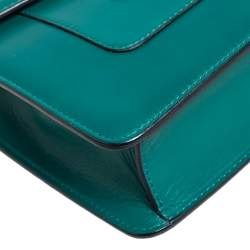 Pre Owned Bvlgari Emerald Green Leather Serpenti Forever Shoulder Bag