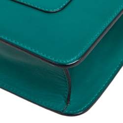 Pre Owned Bvlgari Emerald Green Leather Serpenti Forever Shoulder Bag