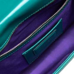 Pre Owned Bvlgari Emerald Green Leather Serpenti Forever Shoulder Bag