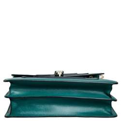 Pre Owned Bvlgari Green Leather Large Serpenti Forever Shoulder Bag