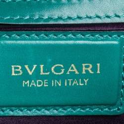 Pre Owned Bvlgari Green Leather Large Serpenti Forever Shoulder Bag