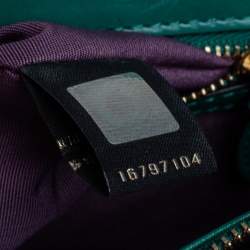 Pre Owned Bvlgari Green Leather Large Serpenti Forever Shoulder Bag