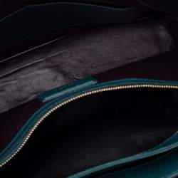 Bvlgari Green/Black Leather Medium Serpenti Viper Top Handle Bag