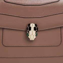 Pre Owned حقيبة كتف بلغاري فوريفر سيربينتي جلد بني متوسطة 