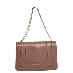 Pre Owned حقيبة كتف بلغاري فوريفر سيربينتي جلد بني متوسطة 