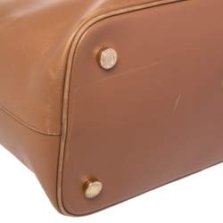 Bvlgari Tan Leather Isabella Rossellini Top Handle Bag