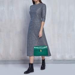 Bvlgari Green Leather Medium Serpenti Forever Shoulder Bag