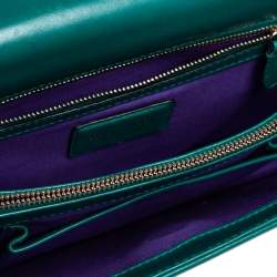 Bvlgari Green Leather Medium Serpenti Forever Shoulder Bag
