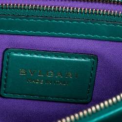 Bvlgari Green Leather Medium Serpenti Forever Shoulder Bag