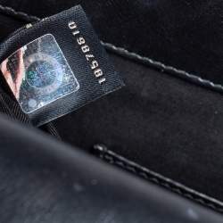 Pre Owned Bvlgari Black Leather Large Plisse Serpenti Forever Shoulder Bag