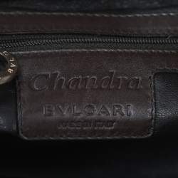 Bvlgari Olive Green/Brown Canvas and Leather Chandra Hobo