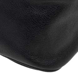 Pre Owned Bvlgari Black Logo Mania Canvas and Leather Flap Shoulder Bag