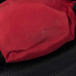 Pre Owned Bvlgari Black Logo Mania Canvas and Leather Flap Shoulder Bag