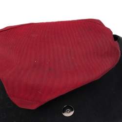 Pre Owned Bvlgari Black Logo Mania Canvas and Leather Flap Shoulder Bag