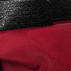 Pre Owned Bvlgari Black Logo Mania Canvas and Leather Flap Shoulder Bag