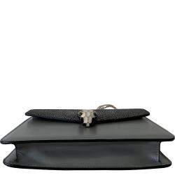 Bvlgari Black Leather Stingray Serpenti Forever Bag