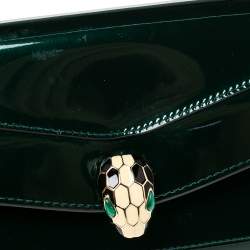 Bvlgari Green Patent Leather Serpenti Forever Continental Wallet