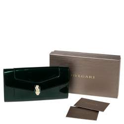Bvlgari Green Patent Leather Serpenti Forever Continental Wallet