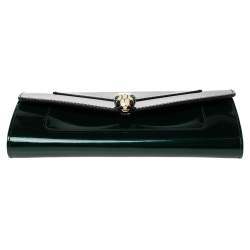 Bvlgari Green Patent Leather Serpenti Forever Continental Wallet