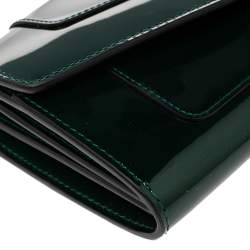 Bvlgari Green Patent Leather Serpenti Forever Continental Wallet