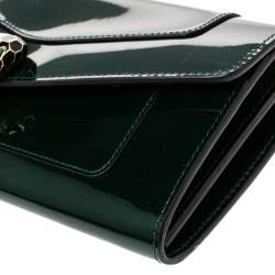 Bvlgari Green Patent Leather Serpenti Forever Continental Wallet