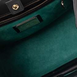 Bvlgari Black Leather and Calf Hair Serpenti Scaglie Tote