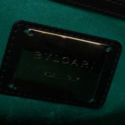 Bvlgari Black Leather and Calf Hair Serpenti Scaglie Tote