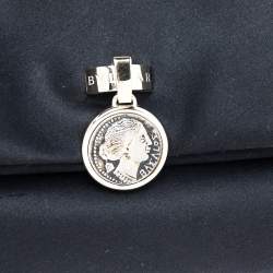 Pre Owned Bvlgari Black Satin Monete Clutch