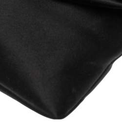 Pre Owned Bvlgari Black Satin Monete Clutch