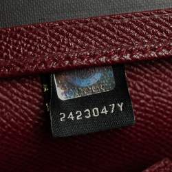 Pre Owned Bvlgari Ruby Wine Leather Bvlgari Bvlgari Continental Wallet