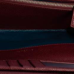 Pre Owned Bvlgari Ruby Wine Leather Bvlgari Bvlgari Continental Wallet