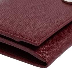 Pre Owned Bvlgari Ruby Wine Leather Bvlgari Bvlgari Continental Wallet