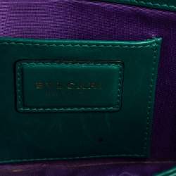Pre Owned Bvlgari Green Leather Serpenti Forever Chain Clutch