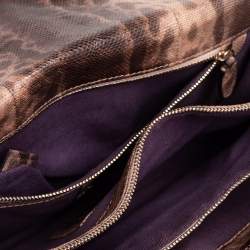 Bvlgari Beige/Brown Karung Medium Serpenti Forever Shoulder Bag