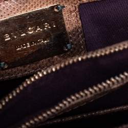 Bvlgari Beige/Brown Karung Medium Serpenti Forever Shoulder Bag