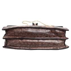 Bvlgari Beige/Brown Karung Medium Serpenti Forever Shoulder Bag