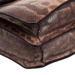Bvlgari Beige/Brown Karung Medium Serpenti Forever Shoulder Bag