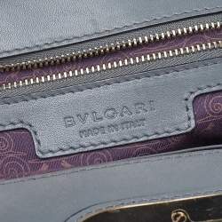 Bvlgari Beige/Grey Leather Isabella Rossellini Top Handle Bag