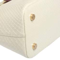 Bvlgari Tri Color Python Isabella Rossellini Top Handle Bag