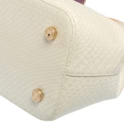 Bvlgari Tri Color Python Isabella Rossellini Top Handle Bag